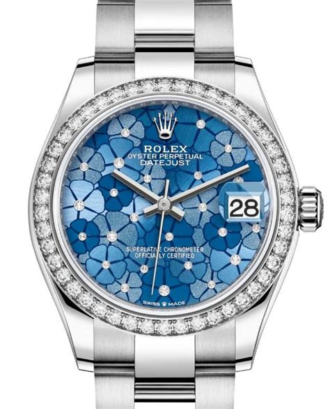 Rolex Datejust 31 NUOVO 2024 Blu florar diamond motif dial for .